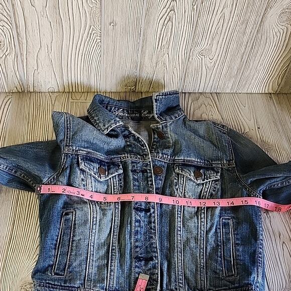 American Eagle Denim Jean Jacket Womens Size Small - Picture 8 of 10